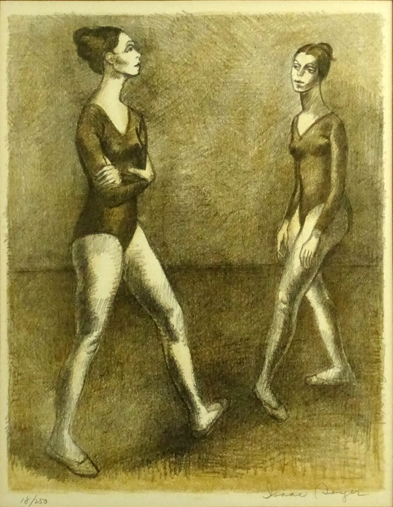 Isaac Soyer, American (1902-1981) Lithograph "Two Dancers" 