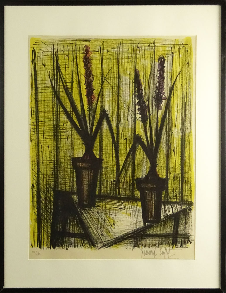 Bernard Buffet, French (1928-1999) Color lithograph "Two Vases With Flowers" 