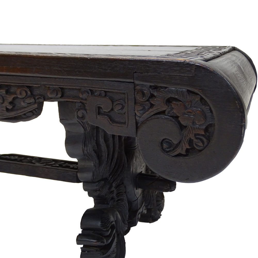 Vintage Chinese Carved Hardwood Low table.