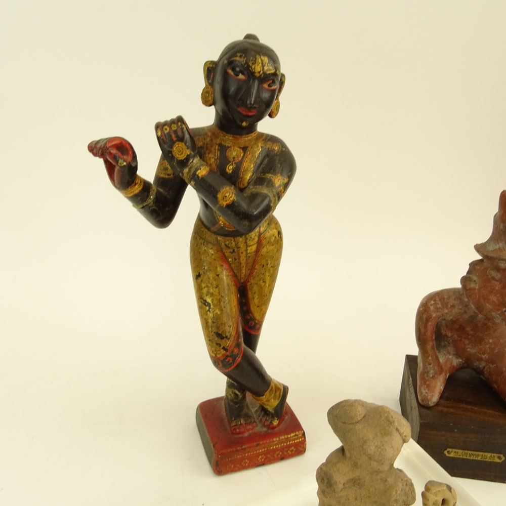 Miscellaneous Figural Lot. Includes a Tibetan stone figure.