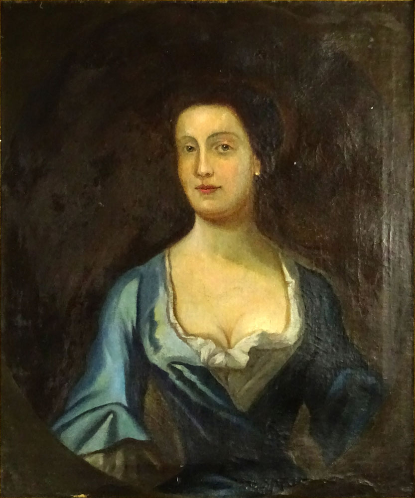 Antique Oil on Canvas "Portrait of a Woman"