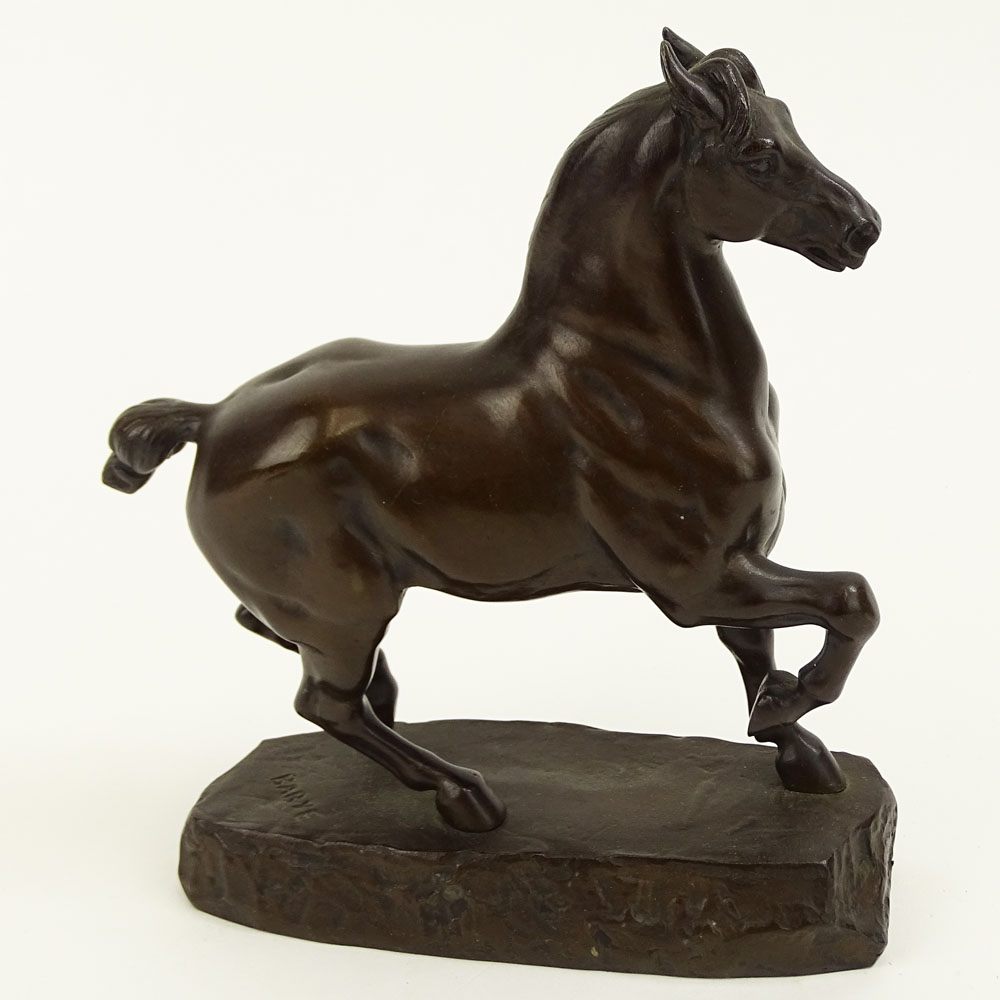 after: Antoine-Louis Barye, French (1796-1875) 20th Century Bronze Sculpture "Turkish Horse".