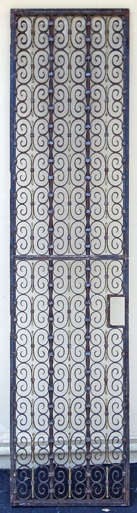 Four (4) Section Large and Heavy Wrought Iron Gate/Door.