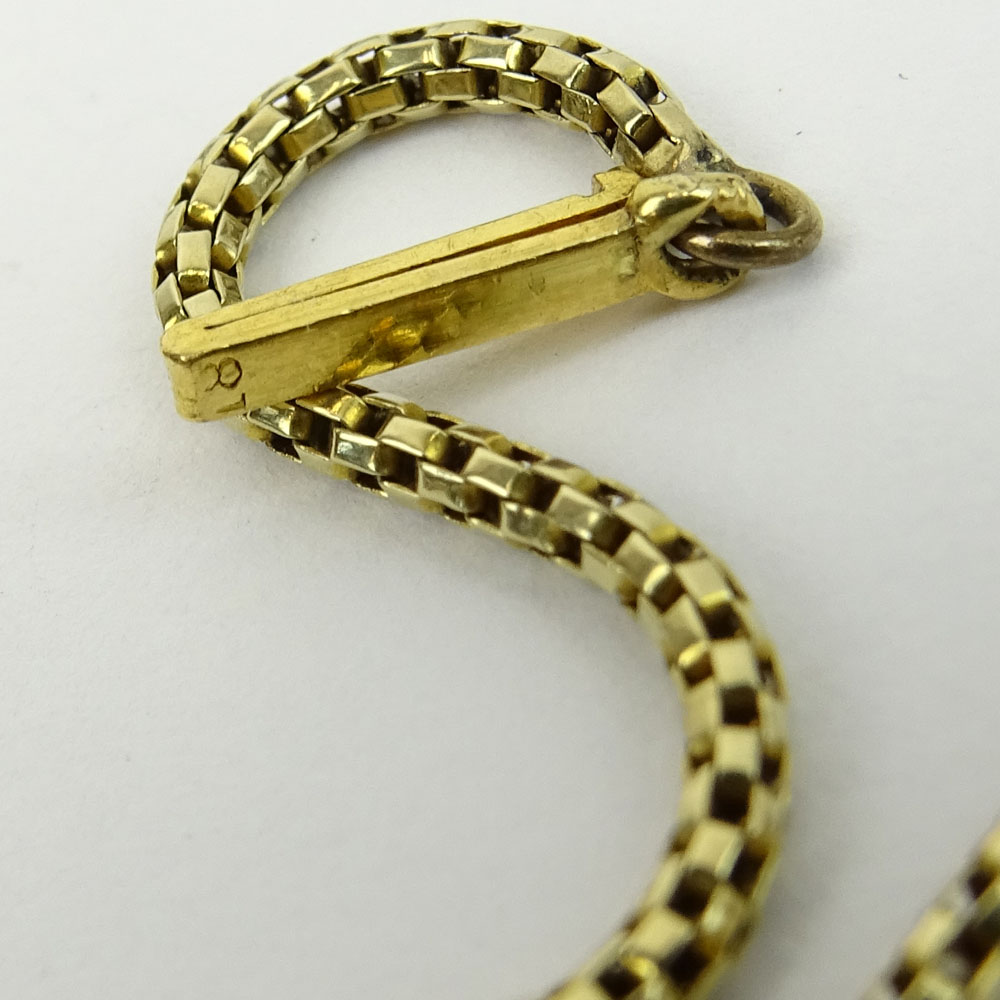 Vintage 10 or 12 Karat Yellow Gold Long Necklace.