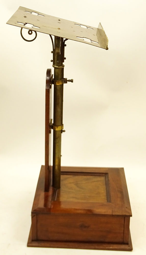 Vintage Brass and Wood Church Lectern. Adjustable height.