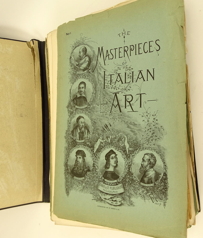 Large 1886 Masterpieces of Italian Art, Portfolio Edition. Published in 1886 by Gebbie & Co., Philadelphia. 