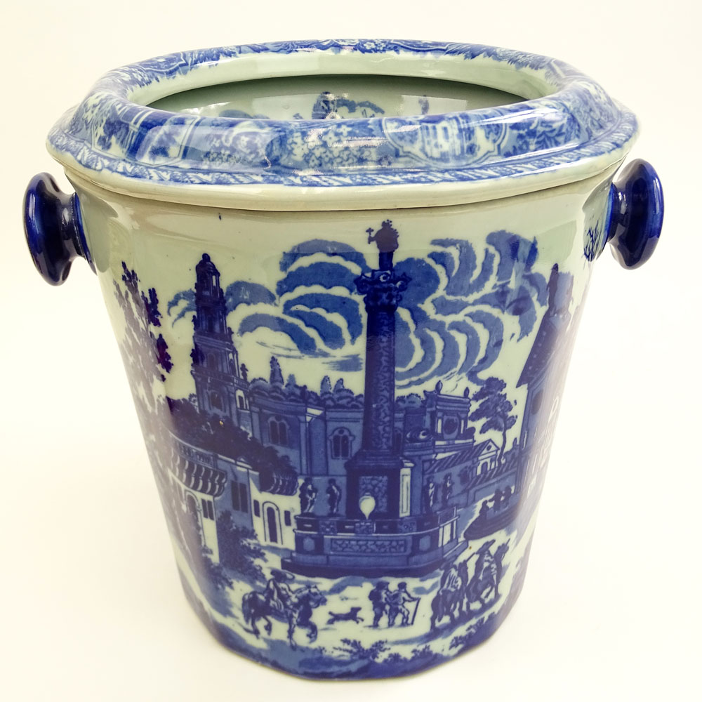 English Victoria Ware Blue and White Ironstone Fruit Cooler.