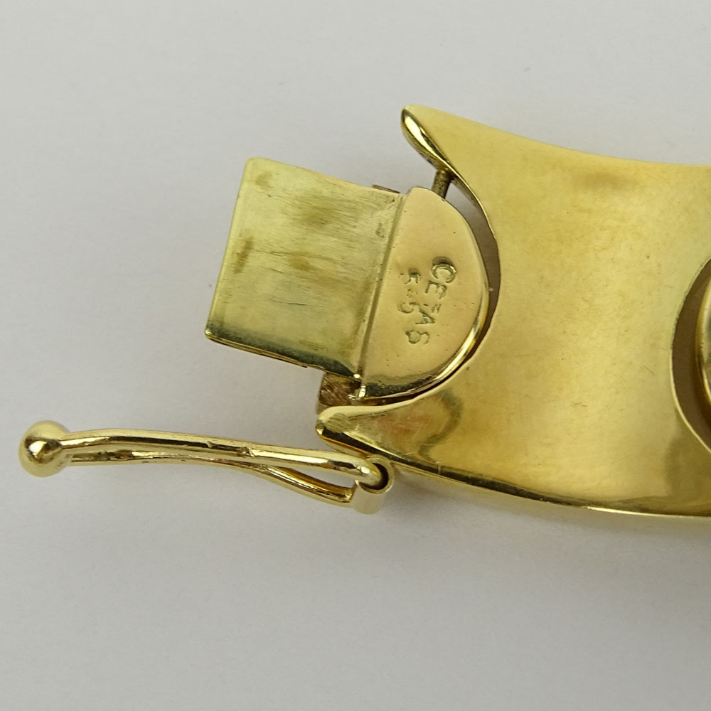 Vintage 14 Karat Yellow Gold XO Bracelet. Signed 585.
