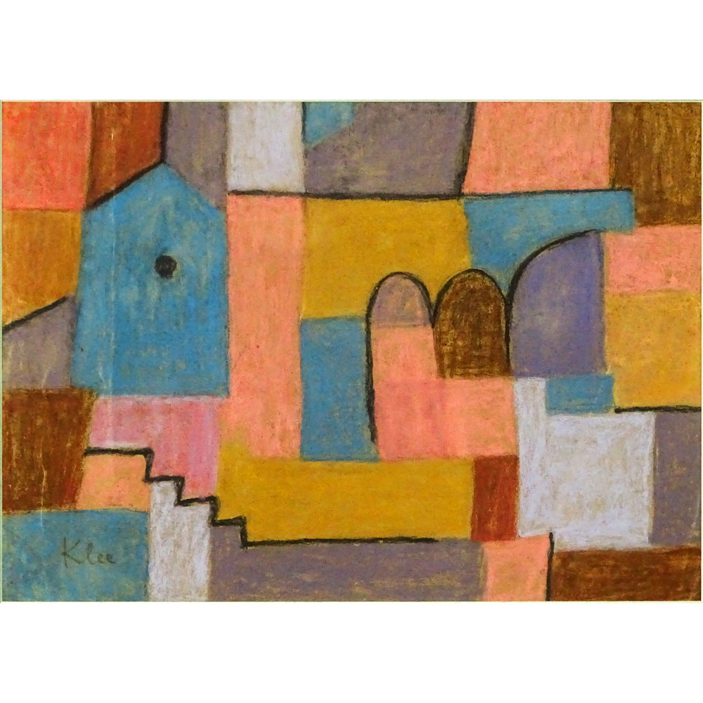 Attributed to: Paul Klee, Swiss (1879-1940) Pastel on Paper. 