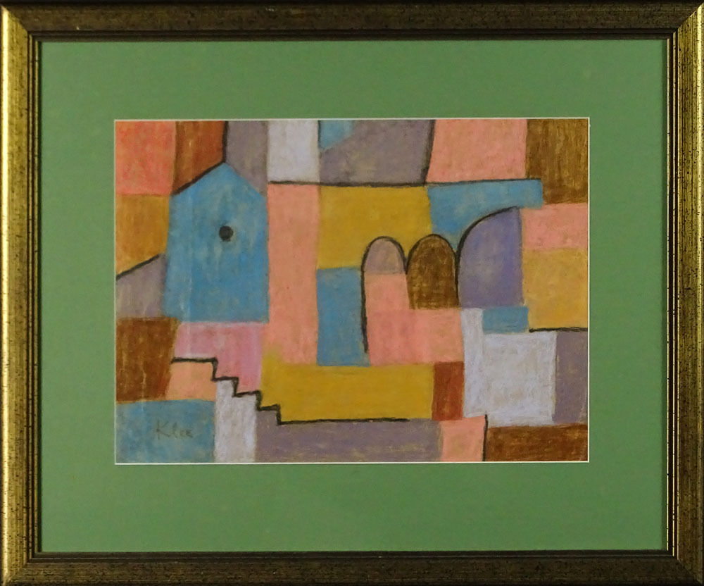 Attributed to: Paul Klee, Swiss (1879-1940) Pastel on Paper. 