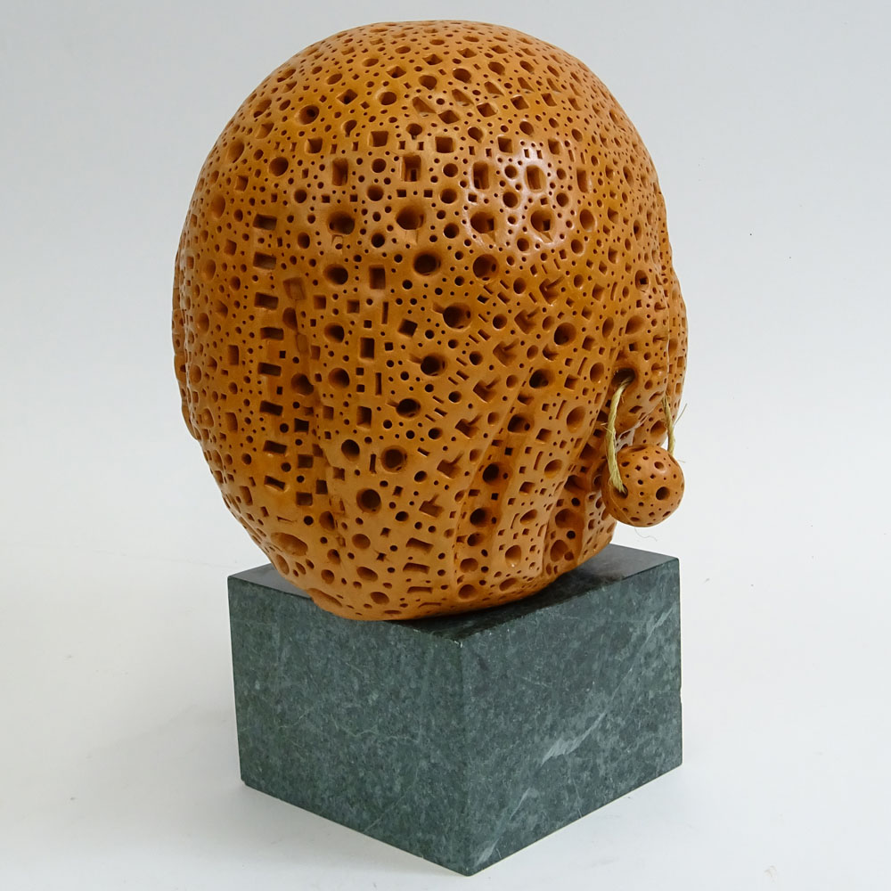 Alexander Ney, American-Russian (born 1939) Terracotta and Porcelain Sculpture, "Observer". 
