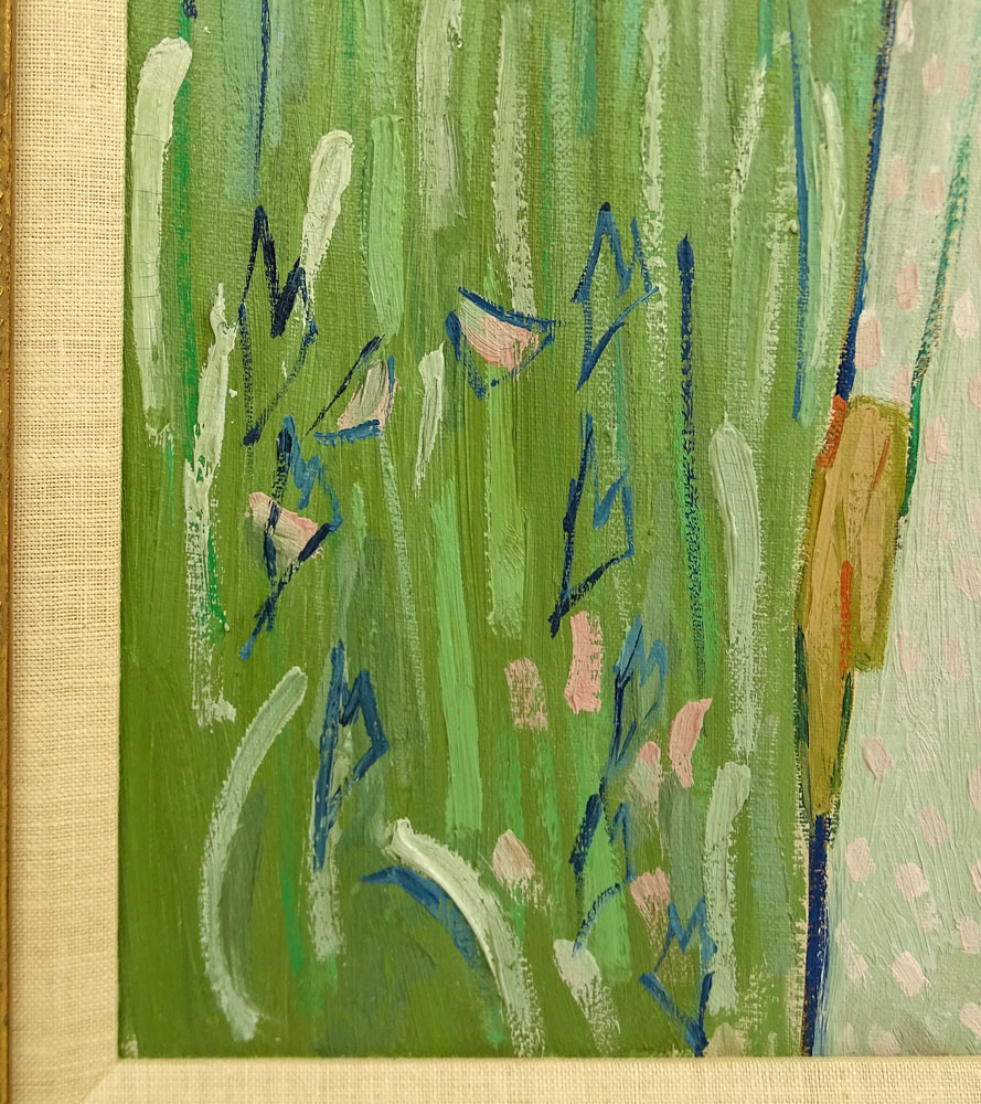 David Stein, American (20th C) Acrylic on canvas "Van Gogh Style Woman".