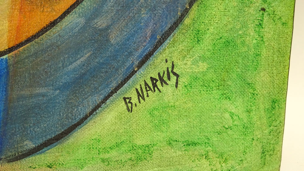 Benny Narkis (born 1946) Oil on Canvas, "Me offerte". 