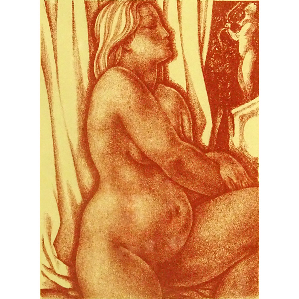 Aristide Maillol, French (1861-1944) Two Color Lithographs "Female Nudes".