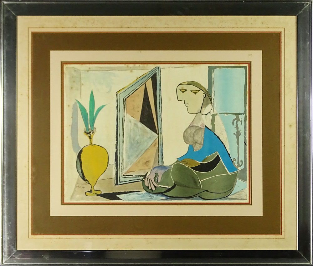 Pablo Picasso, Spanish (1881-1973) Large color Lithograph.