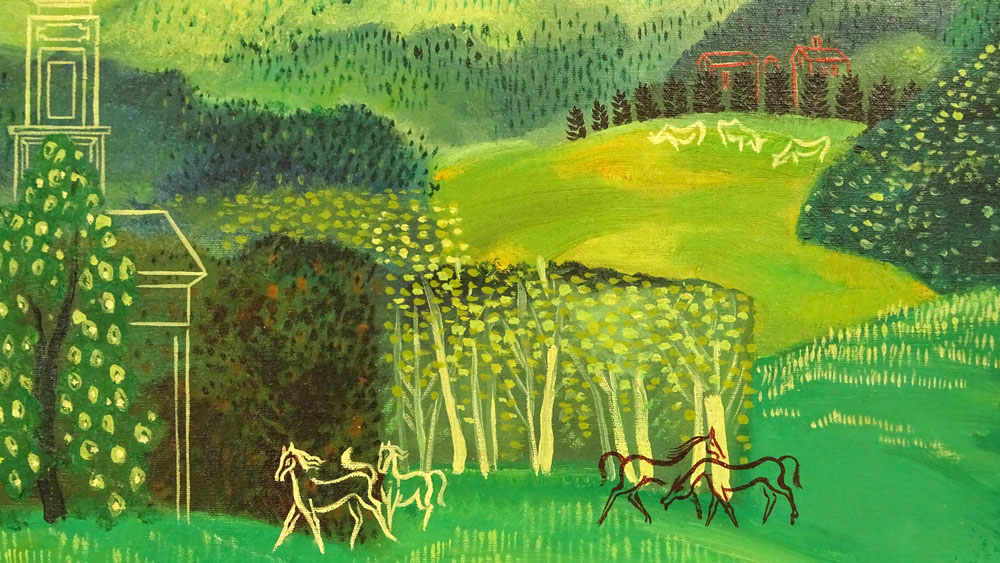 20th Century Oil on Canvas Possibly Hungarian, Landscape. 