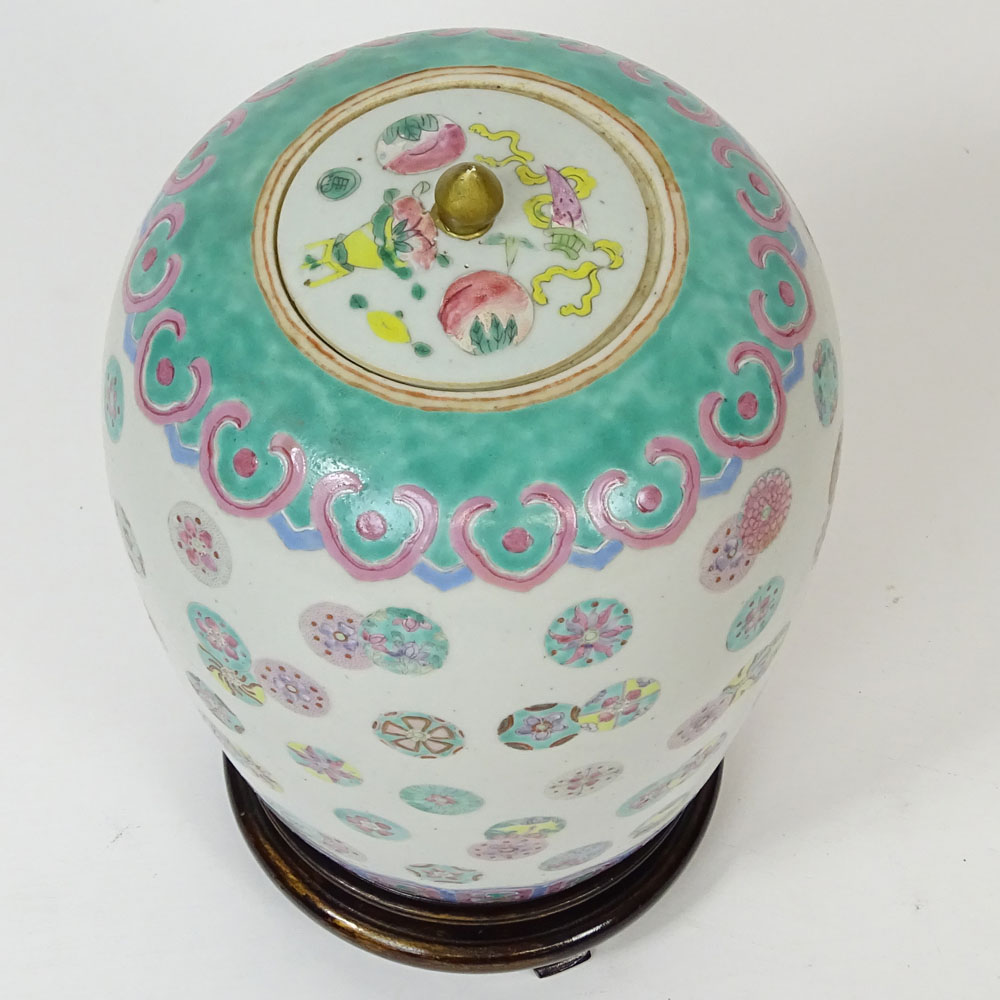 Antique Chinese Export Porcelain Ginger Jar.