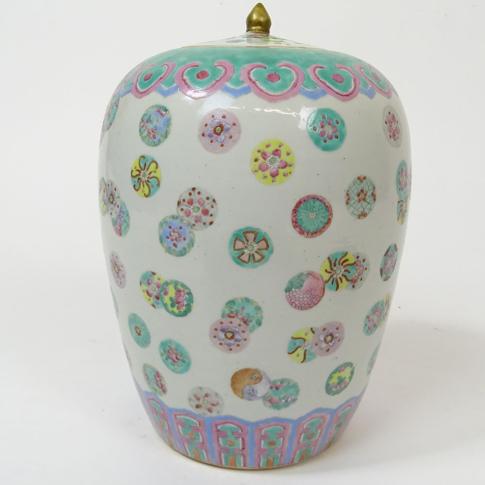Antique Chinese Export Porcelain Ginger Jar.