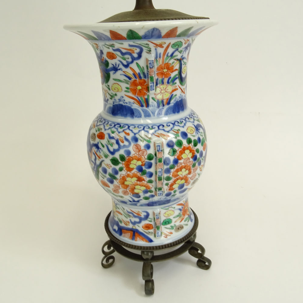 Antique Chinese Porcelain Vase, Now as a Lamp. 