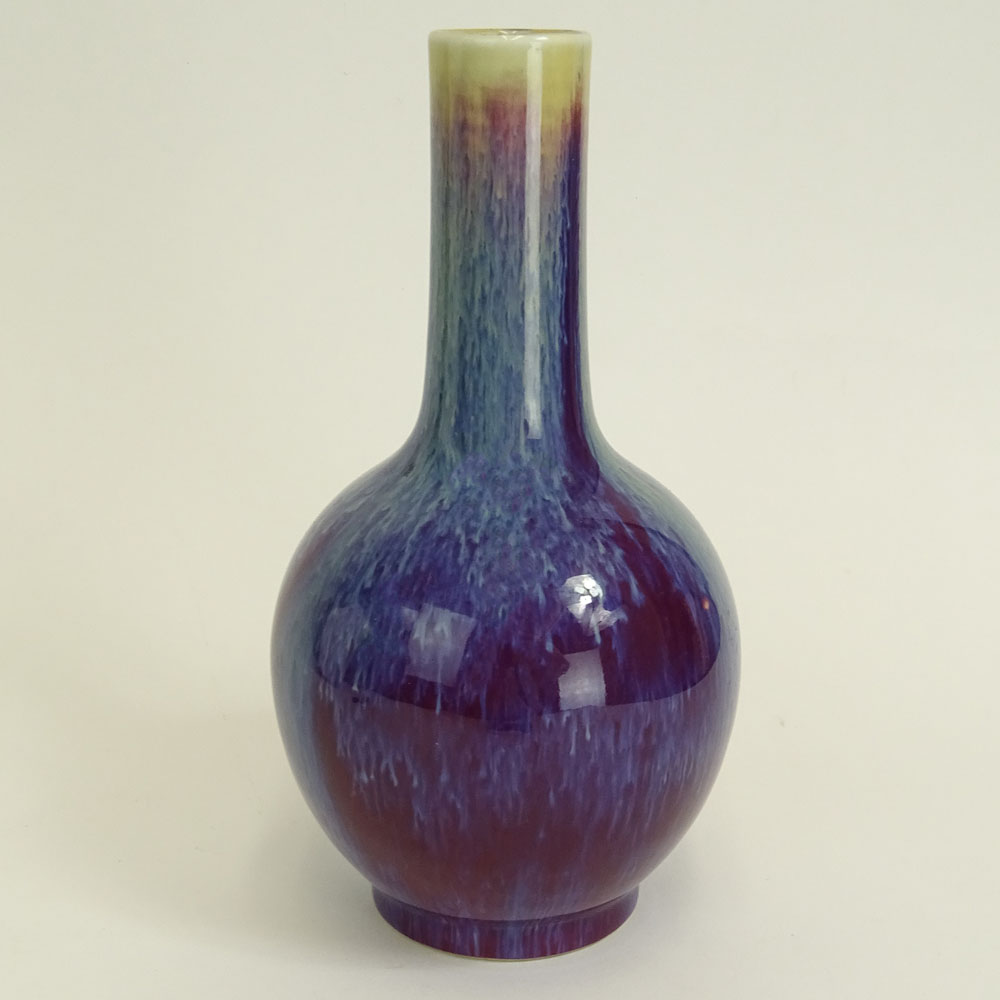 Fine Antique Chinese Flambé Glazed Bulbous Vase.