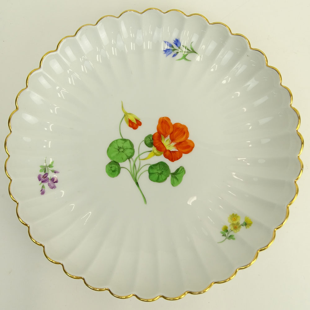 Vintage Meissen Hand Painted Porcelain Plate.