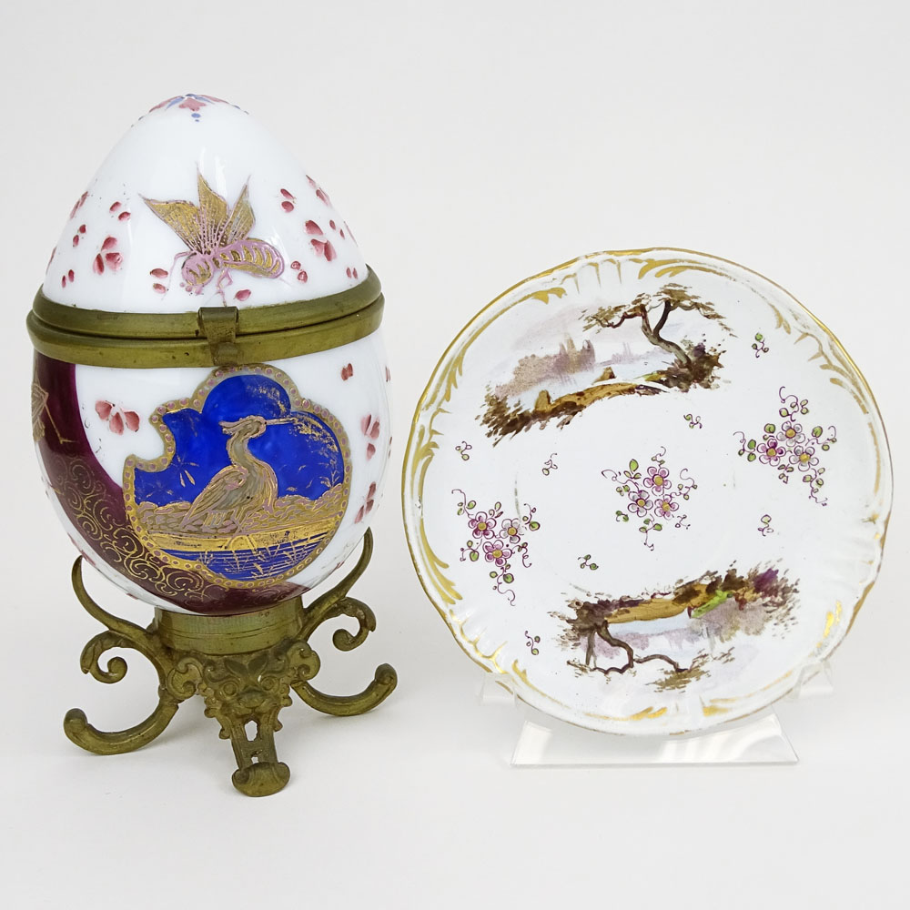 Two Porcelain Chinese Motif Porcelain Items.