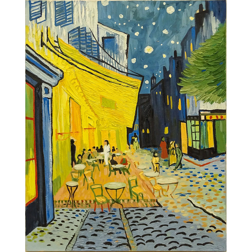 Modern Oil Painting On Canvas "Paris Evening" 