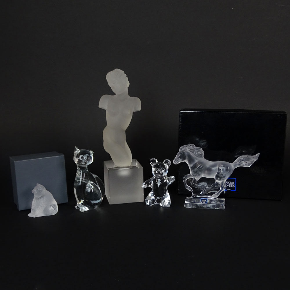 Lot of Five (5) Art Glass Figurines.