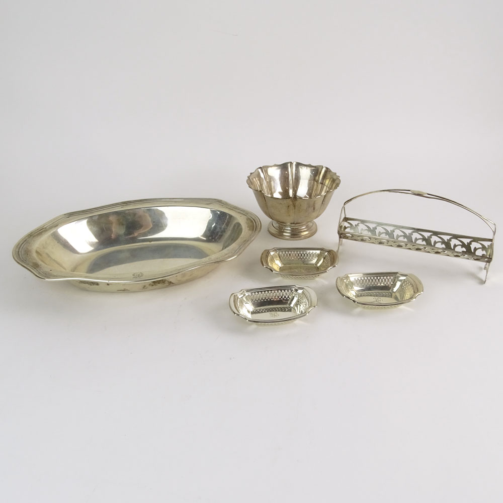 Collection of Six (6) Vintage Sterling Silver Table Top Items.
