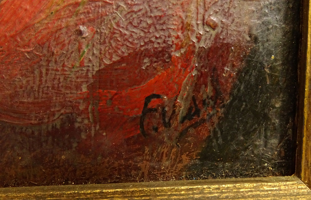 20th Century Oil on Panel, Nude. Signed (illegibly) lower right. 