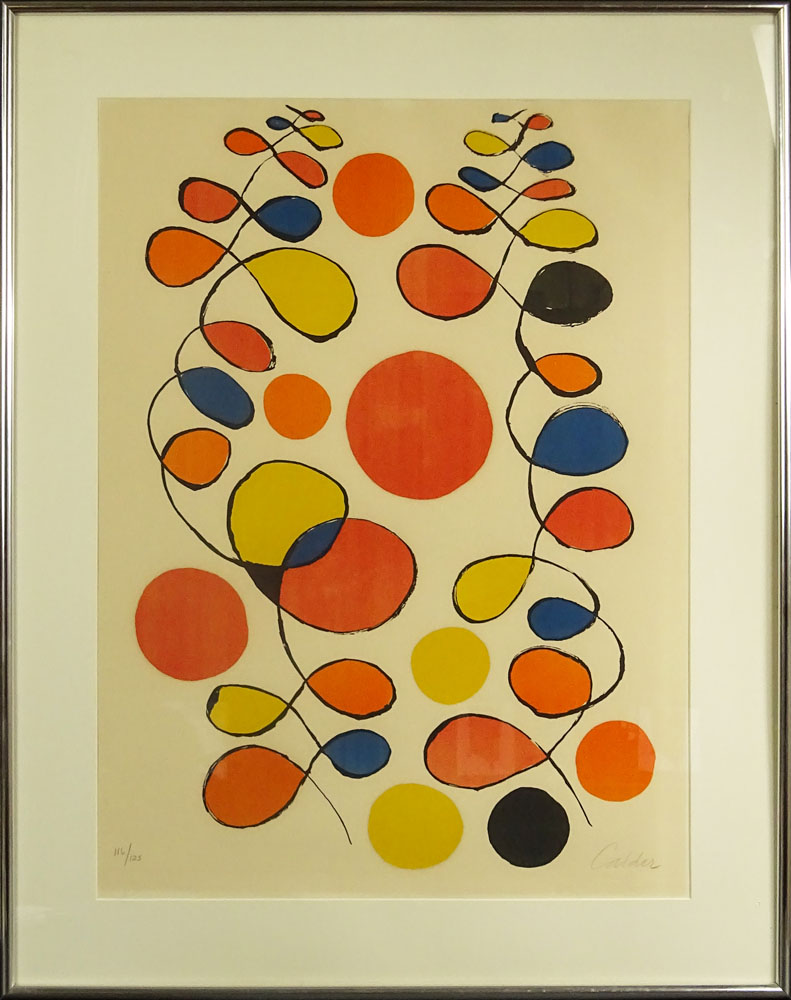 Alexander Calder, American (1898-1976) Color lithograph "Spirals". 