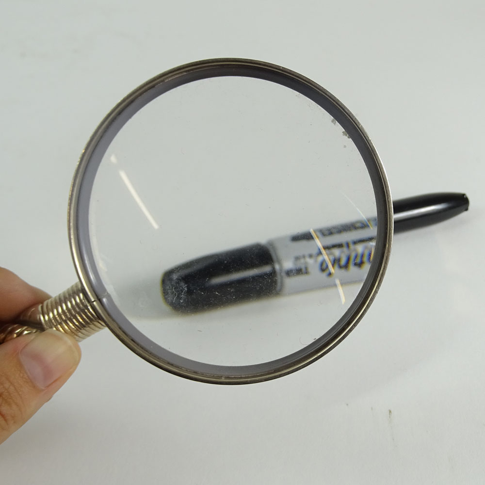 Hermes Paris Silver Plate Magnifying Glass.