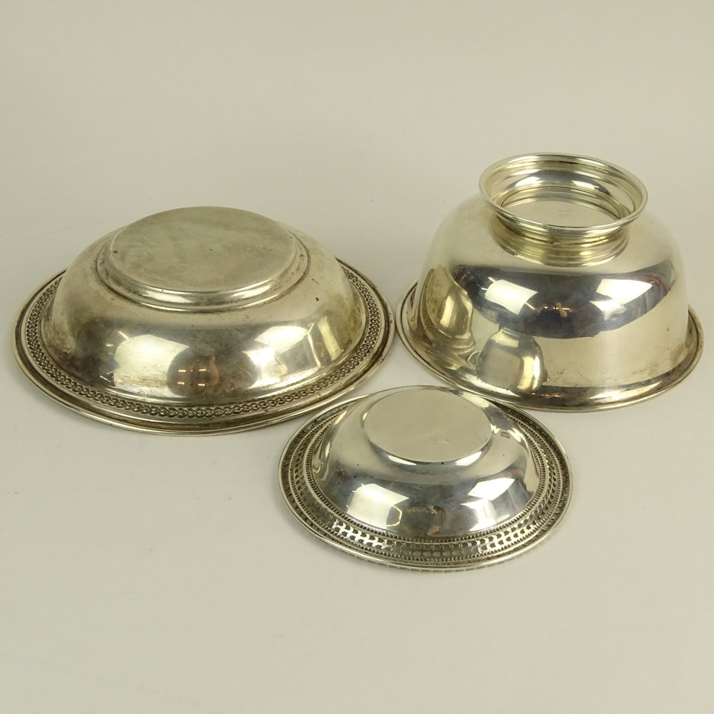 Collection of Three (3) Vintage Sterling Silver Bowls.