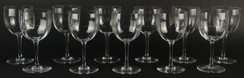 Set of Eleven (11) Baccarat Montaigne-Optic Water Goblets.