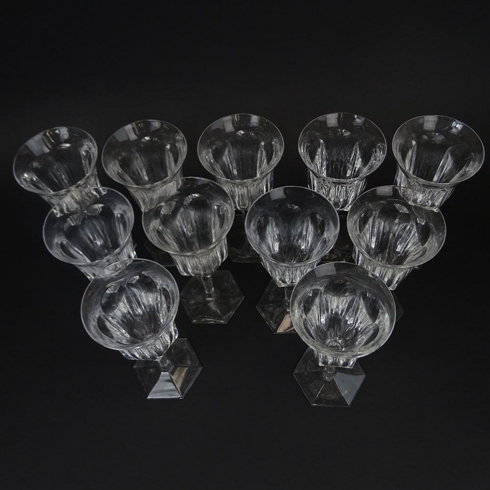 Eleven (11) Baccarat Malmaison Crystal Water Goblets.