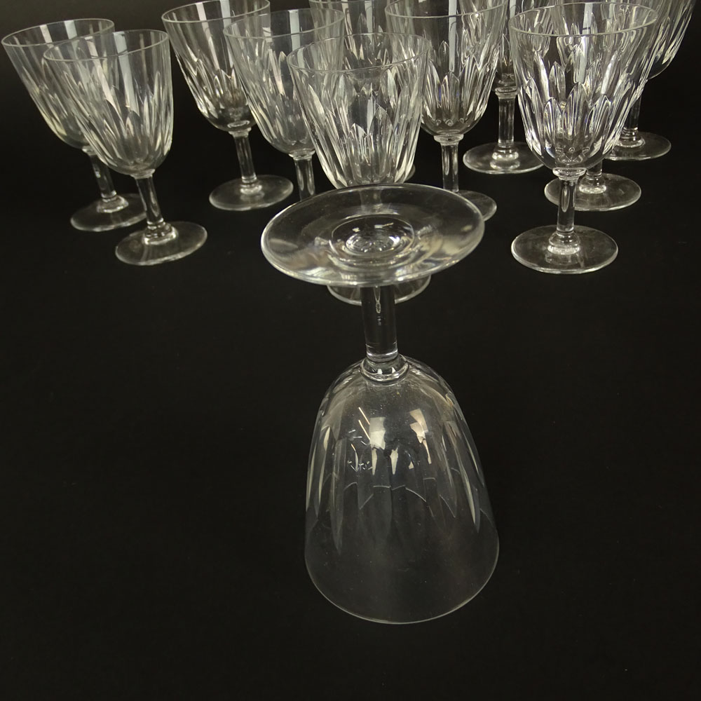 Set of 12 Baccarat Cassino Verre Sherry Wine Glasses.