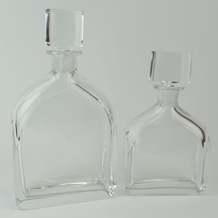 Lot of Two (2) Orrefors Crystal Decanters.