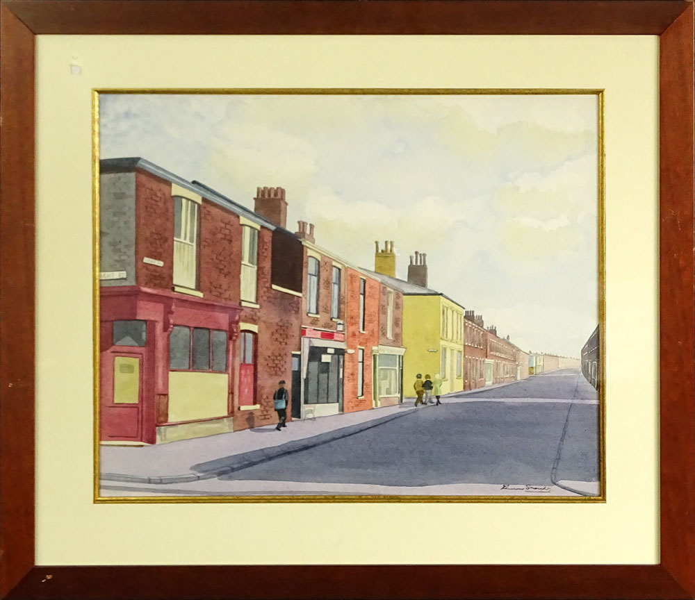 Vintage English Watercolor on Paper "Lovat Road" 