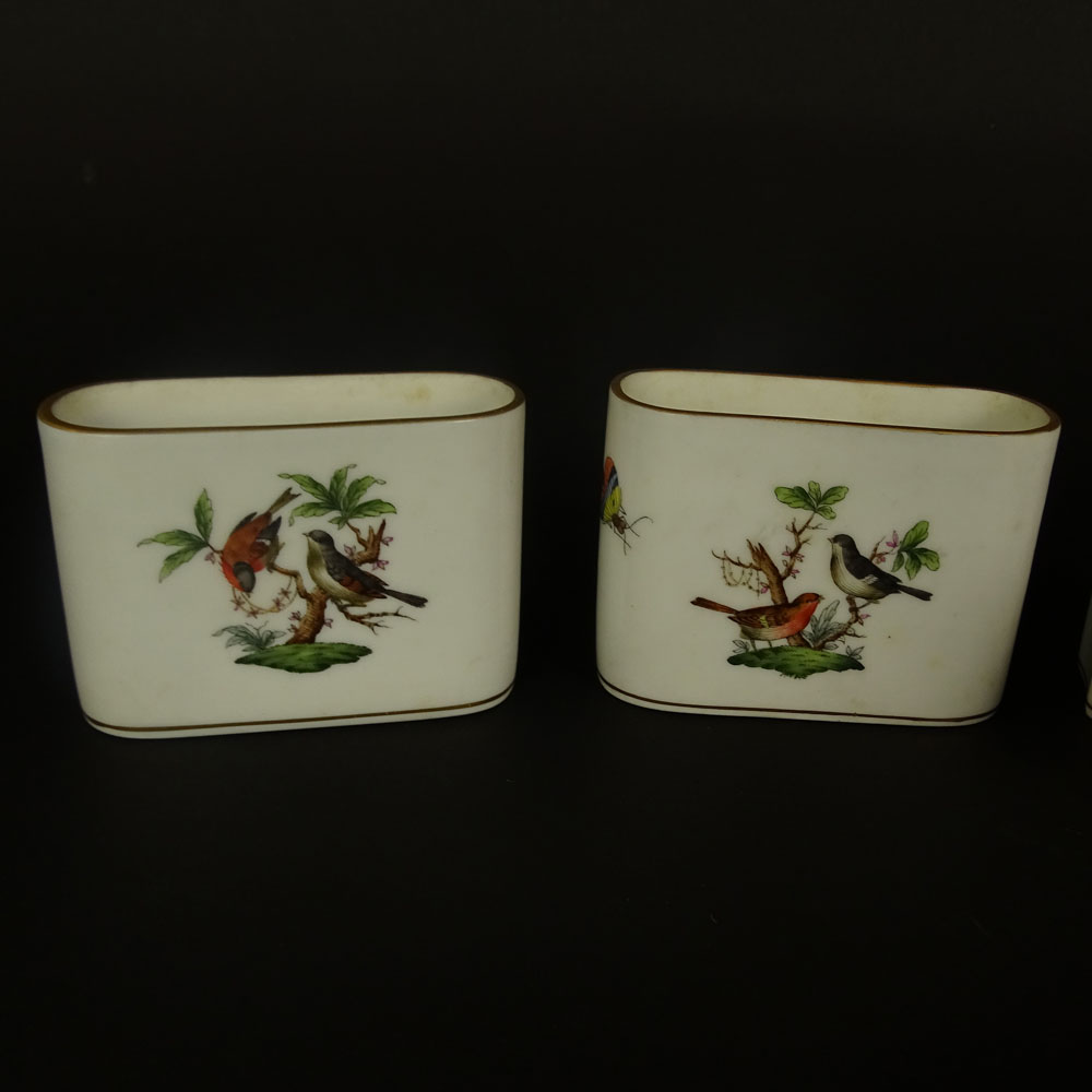 Collection of Herend Rothschild Porcelain Tabletop Items.