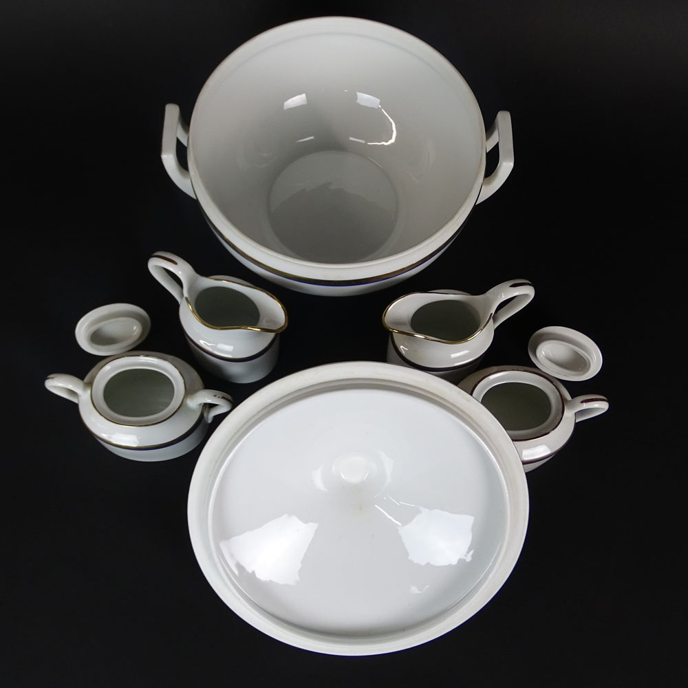 Five (5) Pieces Richard Ginori "Danube" Porcelain Serving Pieces. 