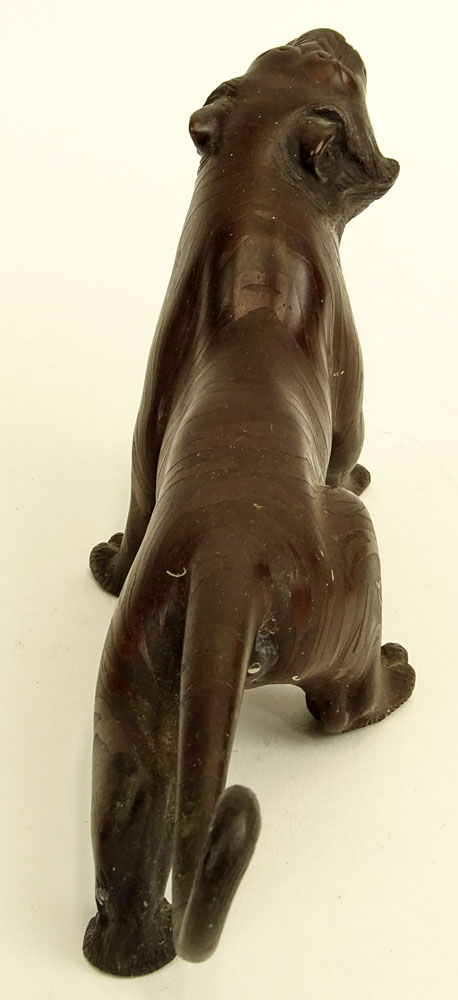 Antique Japanese Bronze Tiger Figure.