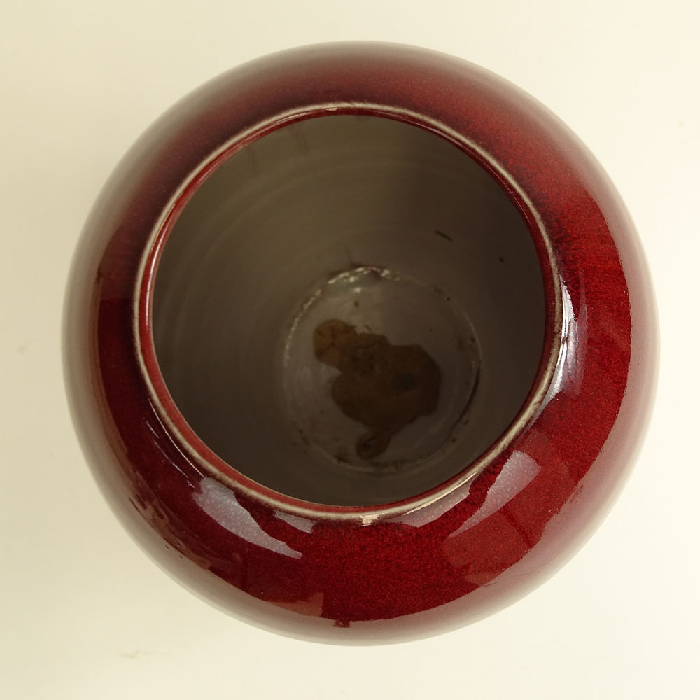Contemporary Glazed Art Pottery Ceramic Vase.