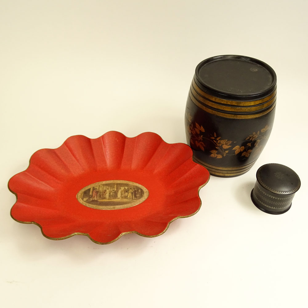 Collection of Three (3) Continental Lacquer Items.