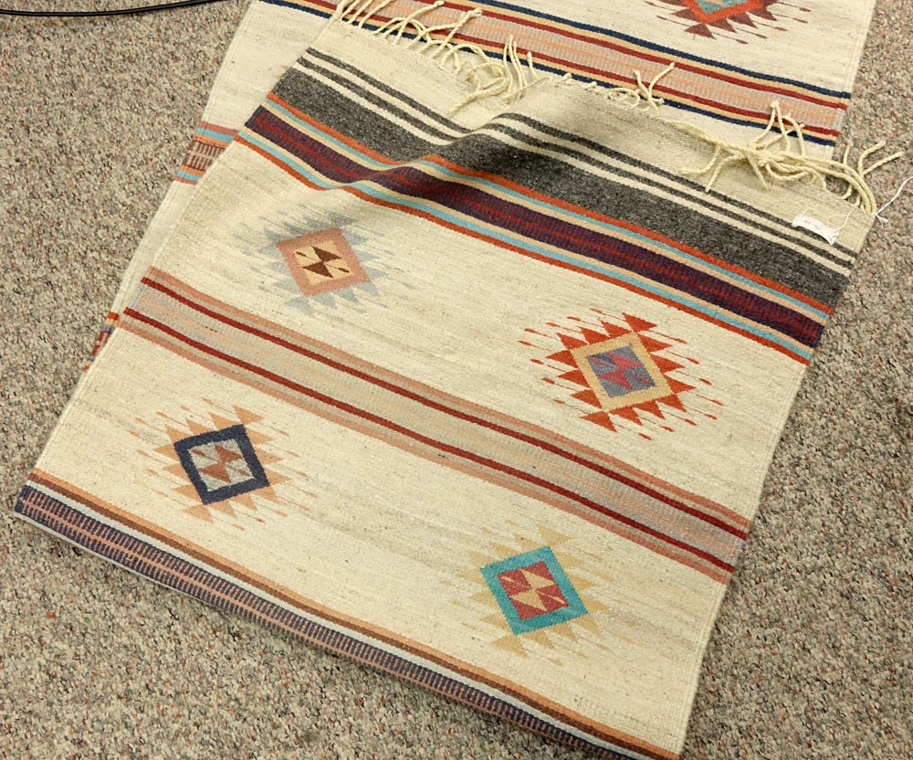 Modern Native American Style Runner Carpet.