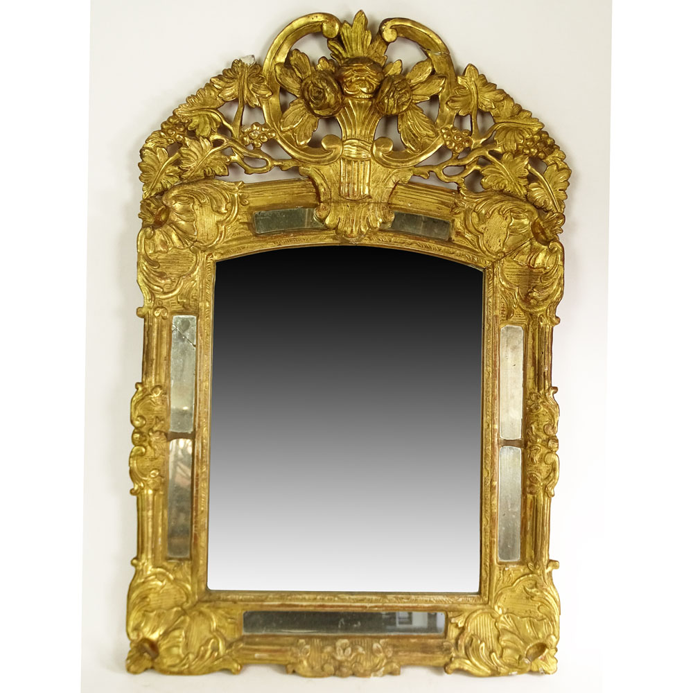 Small Italian Carved Giltwood Mirror