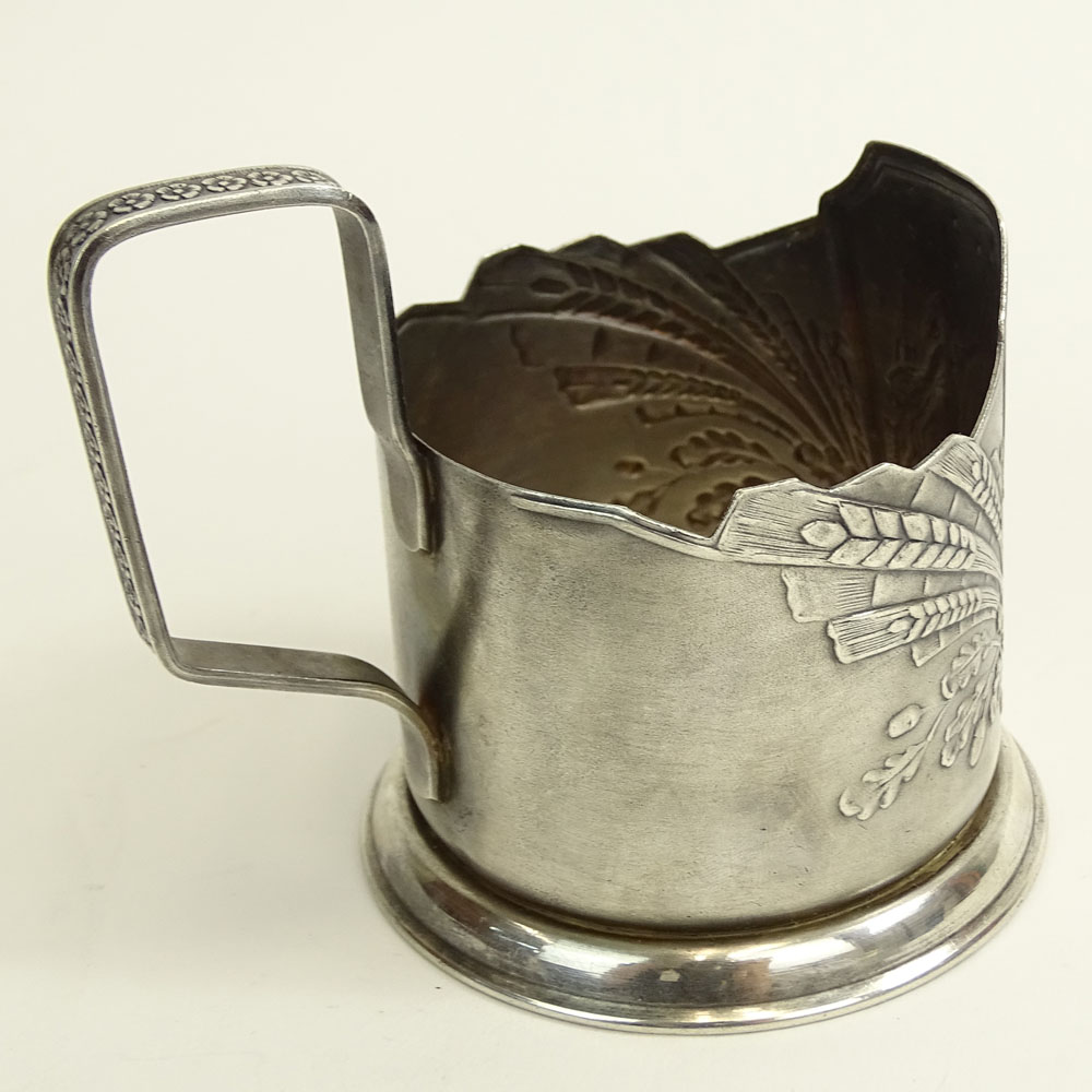 Soviet 1960's Jumet Melchior Space Era Silver Plated Cup Holder.