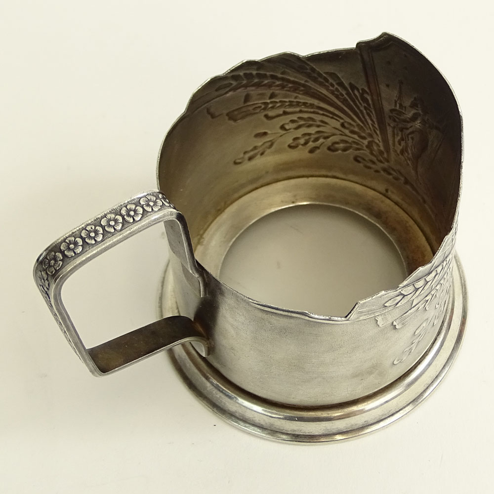 Soviet 1960's Jumet Melchior Space Era Silver Plated Cup Holder.