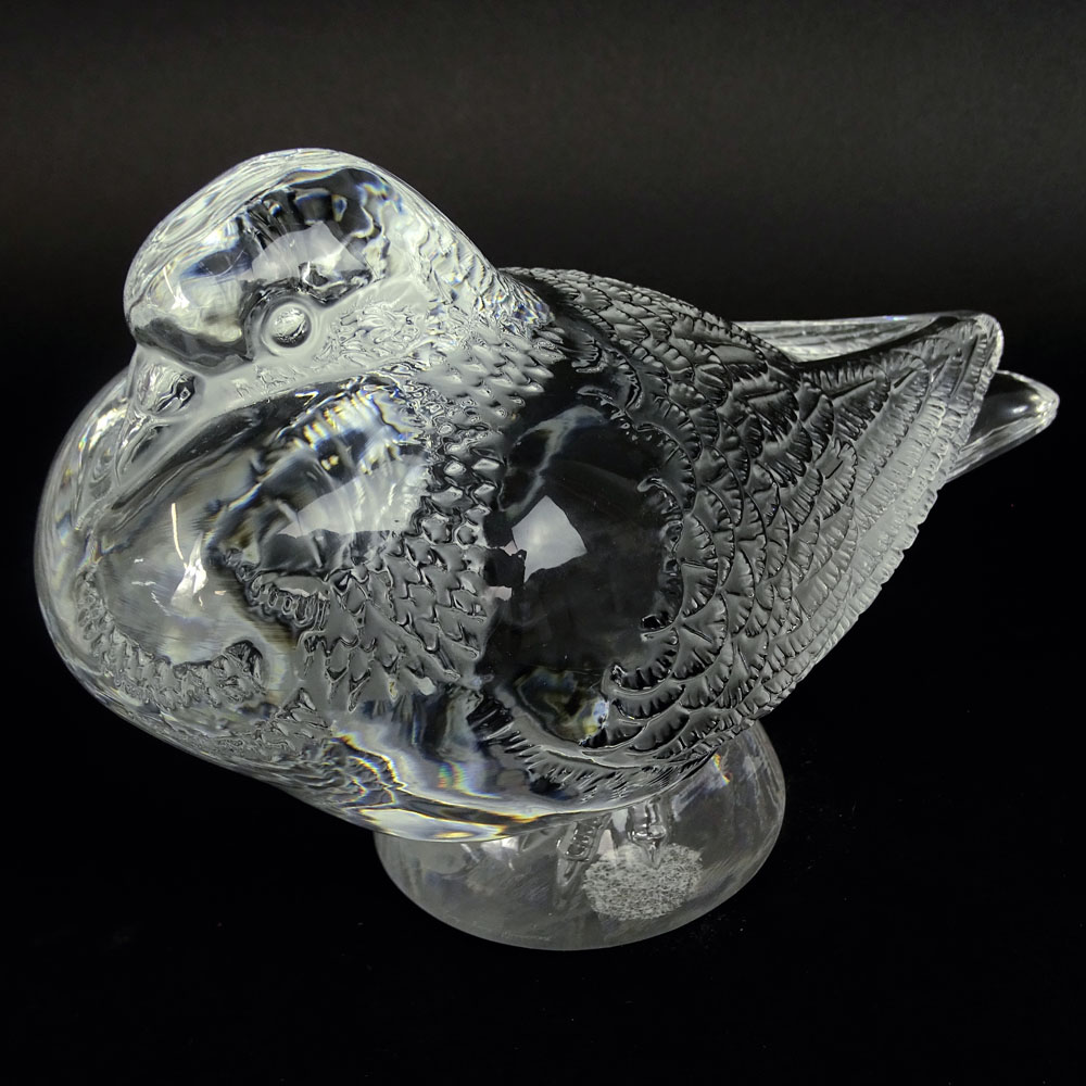 Lalique "Pigeon Bruges" Crystal Figure. 