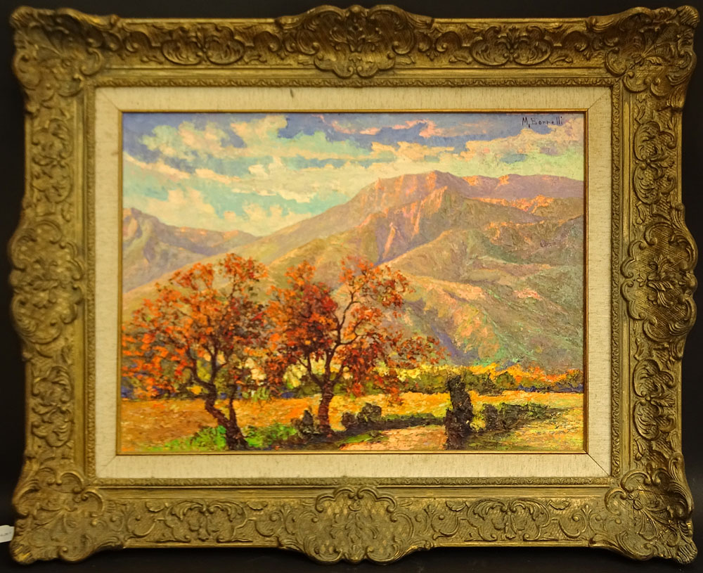 Mario Borrelli, Italian-Venezuelan (20th cent.) Oil on Canvas, Venezuelan Mountain Landscape.