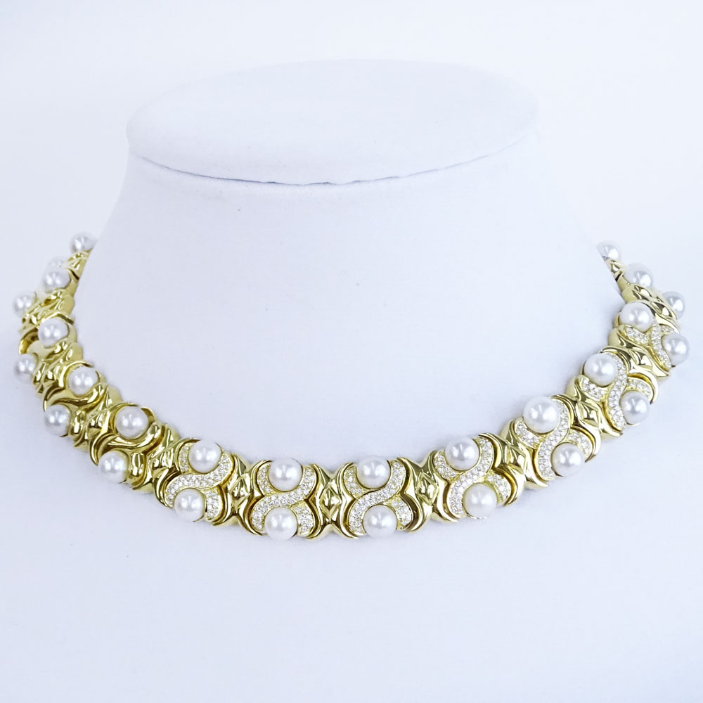 Italian Heavy 18 Karat Yellow Gold Choker Necklace